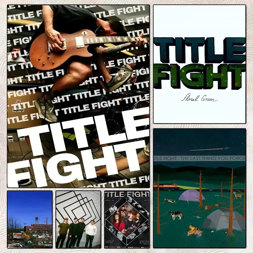 Band T-Title Fight Painting Calligraphy Stylish Wall Art Poster, Bedroom Living Room Home Decor Gift