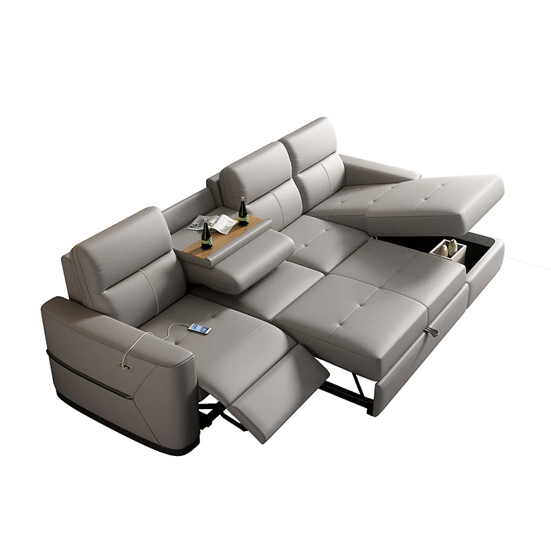 electric functional sofa multi function sofa bed with storage folding 4 in 1 l shape leather recliner sofa set living room sofas