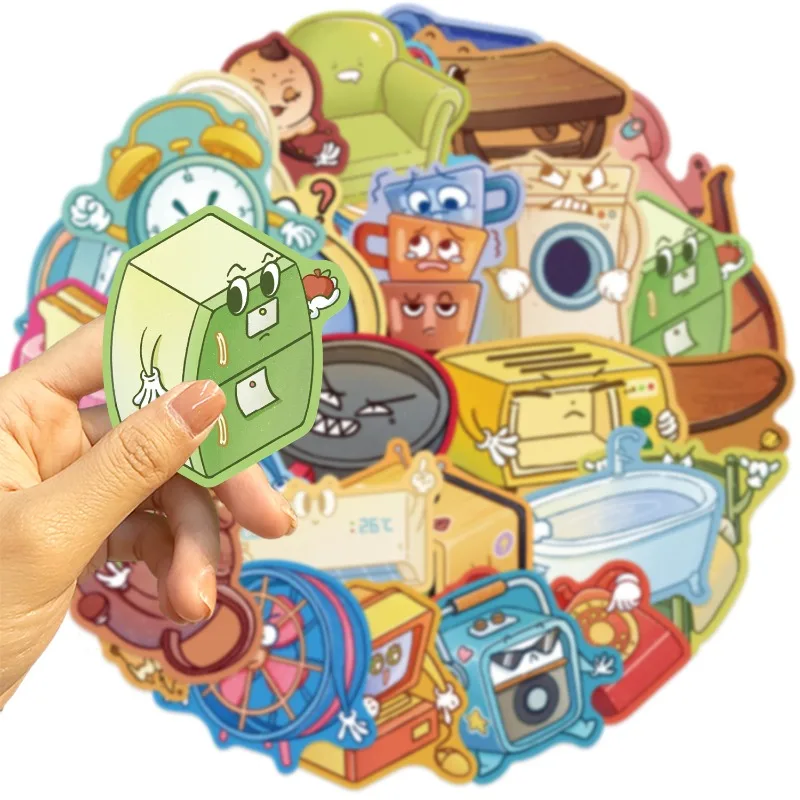 30PCS Cartoon Personality Talking Furniture Creative Doodle Decorative Stickers