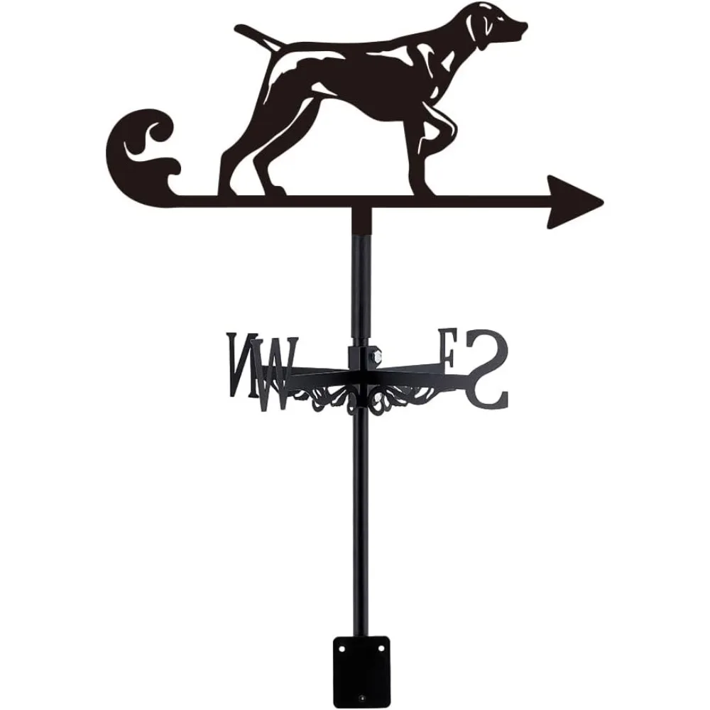 

Hound Dog Weather Vane Metal Wind Direction Indicator Measuring Instrument Roof Installation Weathervane for Outdoor Garden Farm