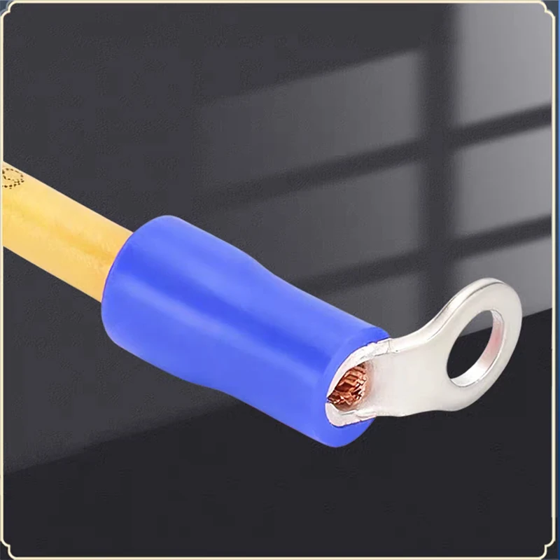 T90 degrees Insulated Ring Terminal right angle Cable Wire Connector RV2/3.5/5.5-4/M5/M6 wire terminal lug U Type Crimp Terminal