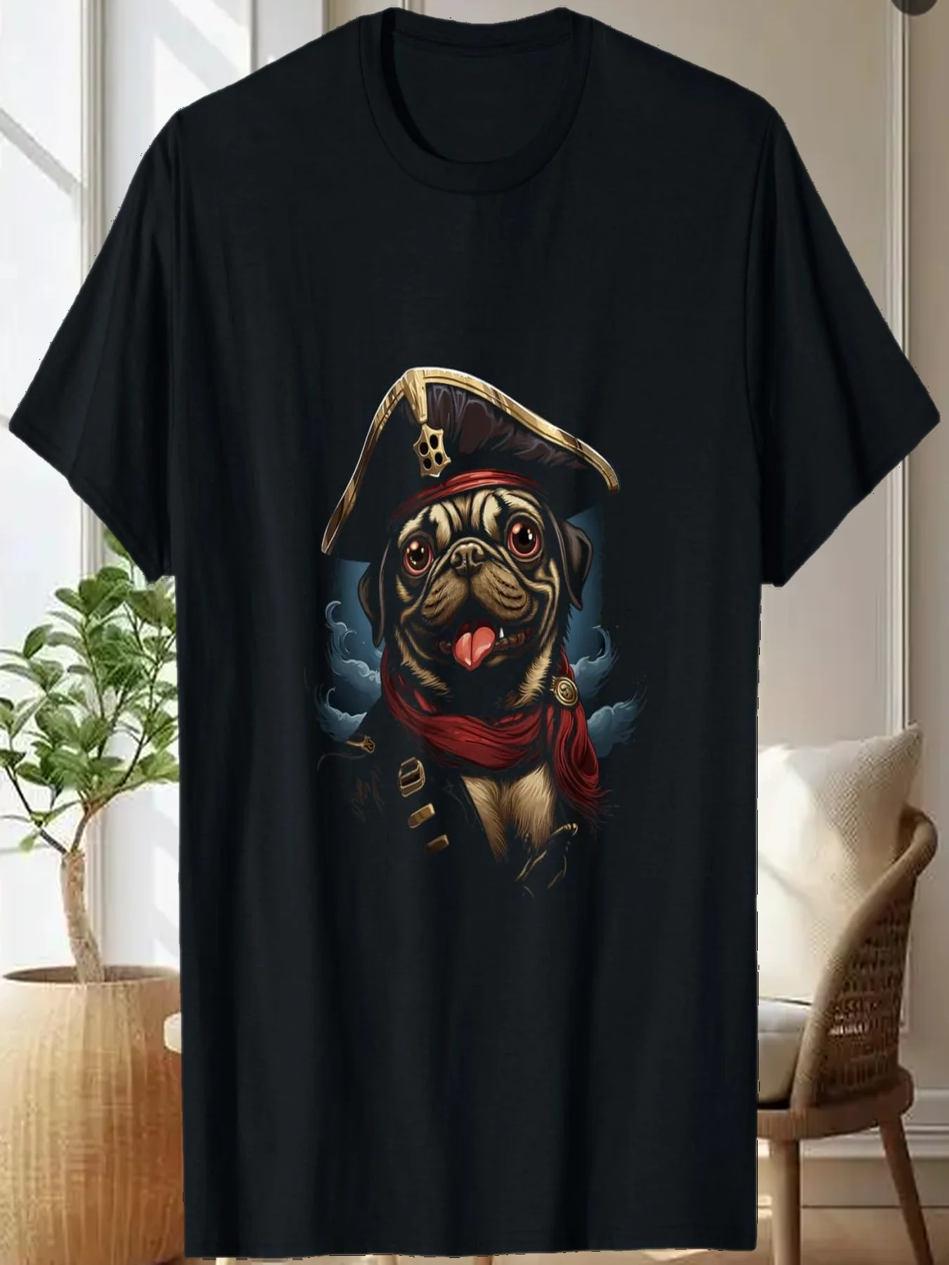 

Забавная футболка с изображением пиратского мопса Buccaneer Pug Owner Pug Lover