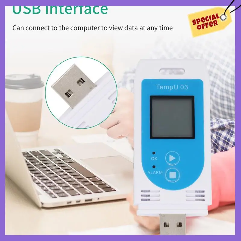 

-A96Z 3X Tempu 03, USB-регистратор данных температуры и влажности, многоразовый регистратор данных RH TEMP, регистратор, измеритель записи влажности