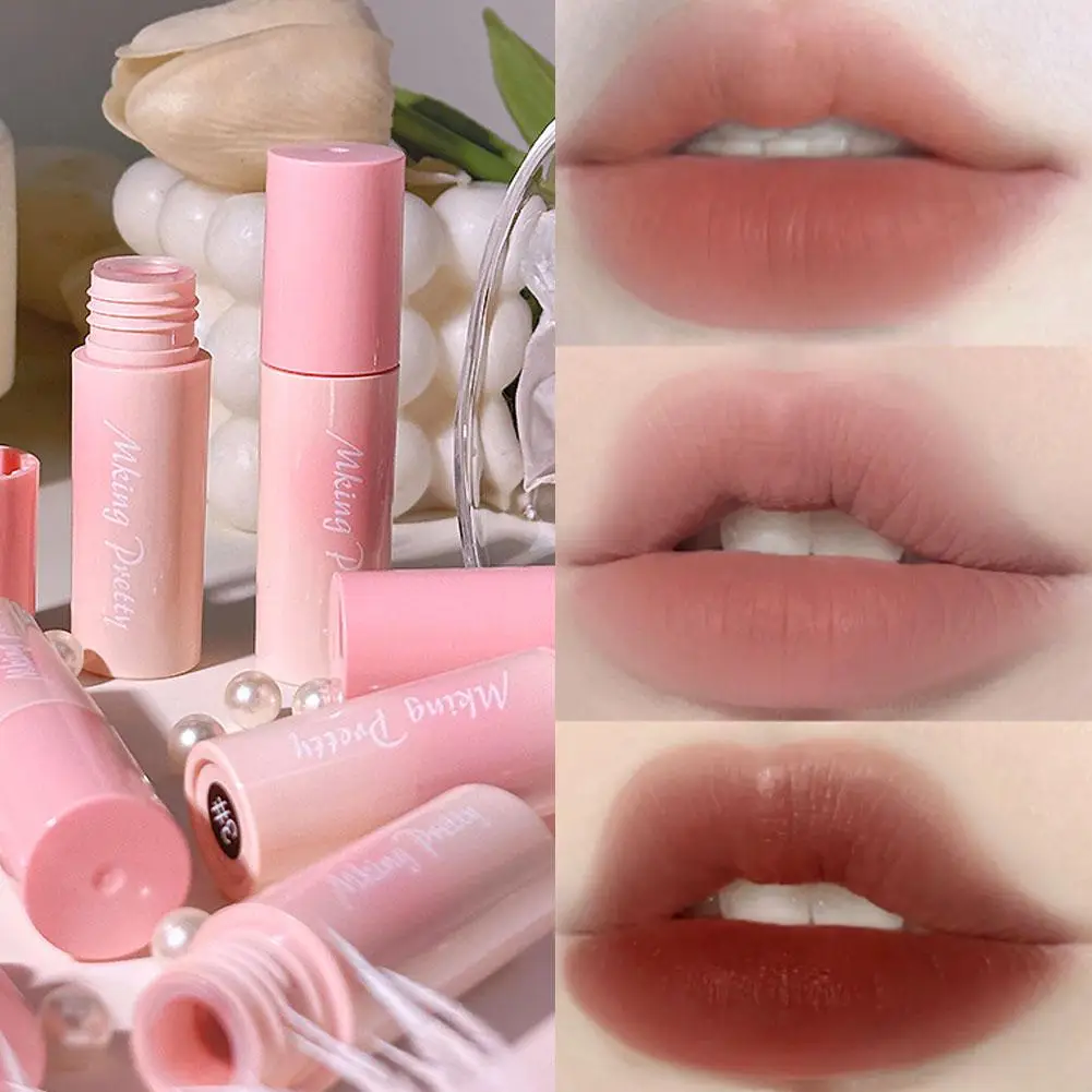 Lápiz labial líquido mate, resistente al agua, terciopelo de larga duración, ligero, brillo de labios, antiadherente, maquillaje, cosméticos, copa de labios, nutre