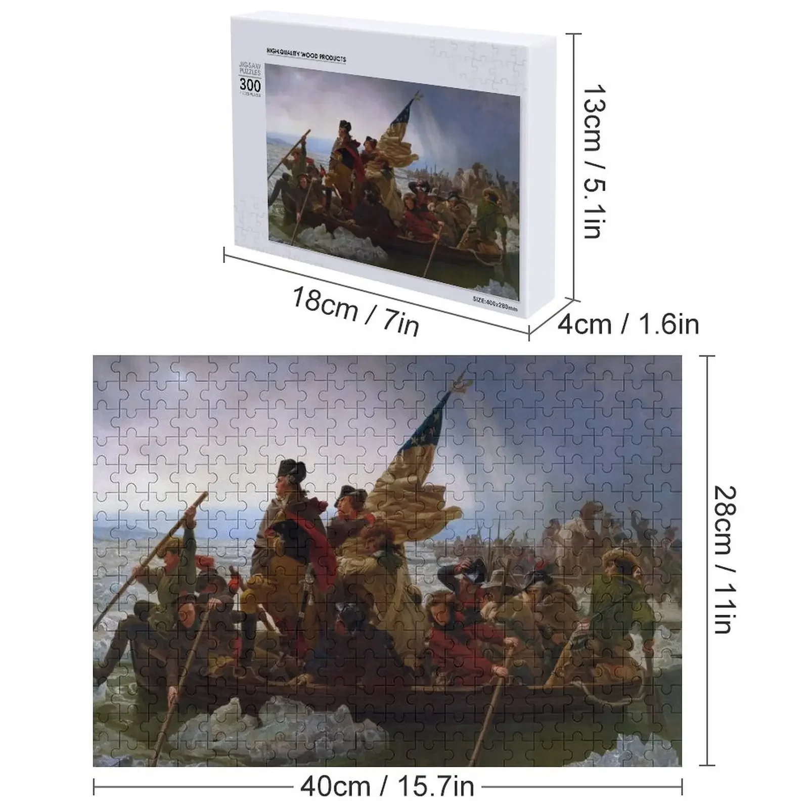 Rompecabezas de Emanuel Leutze's Washington Crossing the Delaware, regalo personalizado para niños, juguetes personalizados para niños, rompecabezas