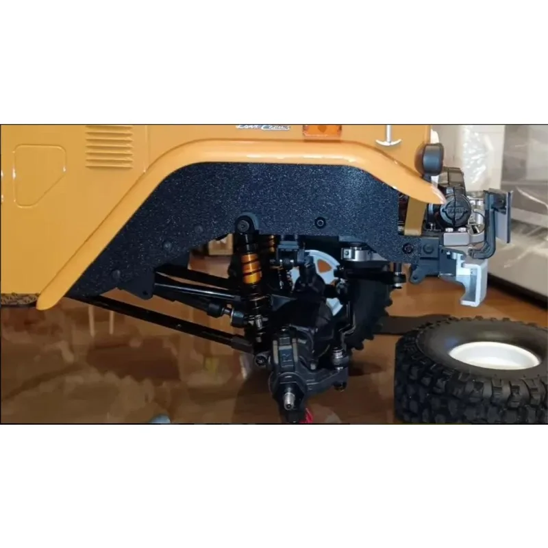 Engine Side Guards & Rear Fender Flares For FMS 1/10 FJ40 RC Crawler, Black, Dust Protection,Upgrade Modification Parts