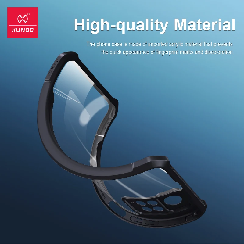 Xundd Case For Redmi Note 12 Pro 4G Case For Note 12 12S 4G 12 Turbo Built-in Airbag Dustproof Non-Slip Back Transparent Cover