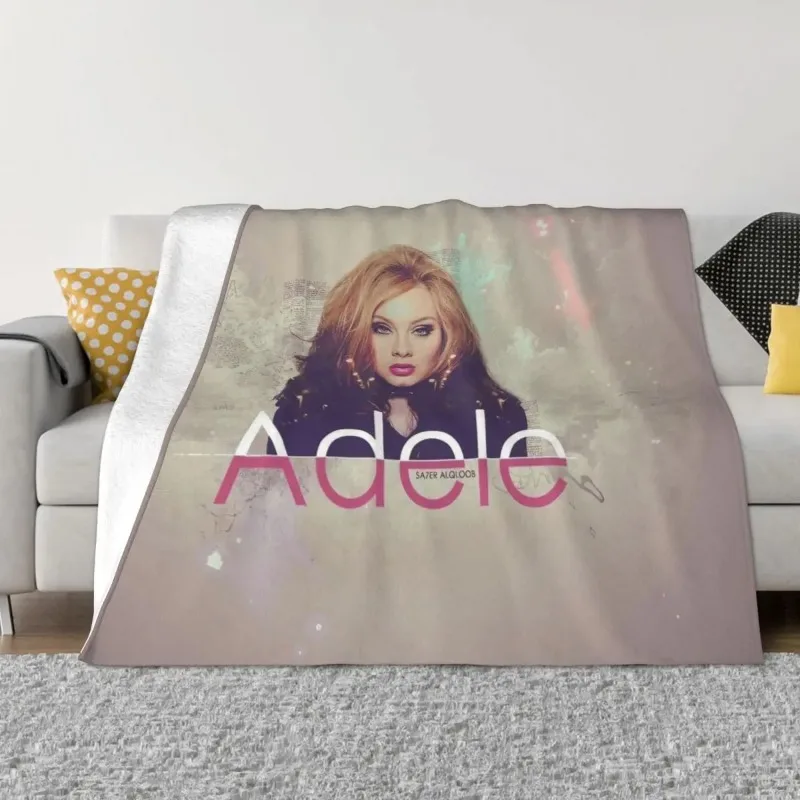 

Pop Adele Baby Blanket English Singer Coral Fleece Plush Print Multifunction Soft Throw Blankets for Bed Outdoor Quilt