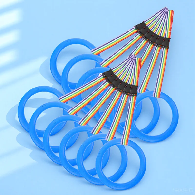 1 مجموعة طفل حبل أمان انفصال قابل للتعديل رياض الأطفال المشي تسخير متعدد حلقة قبضة ملونة المقود #6