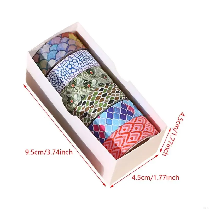 W89C 6 ม้วนกระดาษเทปสัตว์พิมพ์เทปเทปตกแต่งเทปเทปเทปเทปเทปเทปสมุดบันทึก