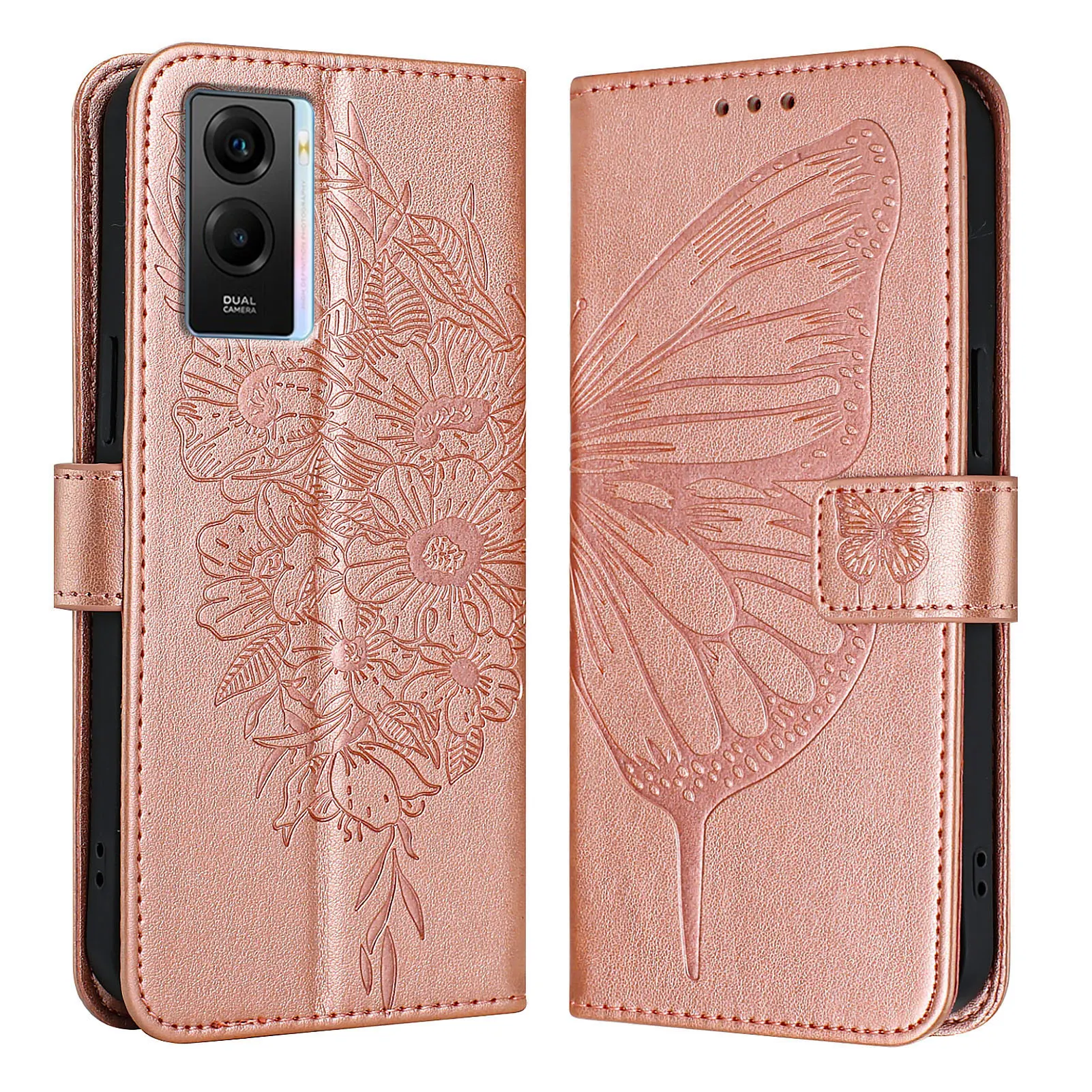 

For VIVO Y78 Y76 Y72 Y70s Y56 Y55s Y52s Y51a Y51 Y39 Y38 Y35 Y33s Y31 Y30 Y20 Y19 Flip Case Case Butterfly Leather Phone Cover