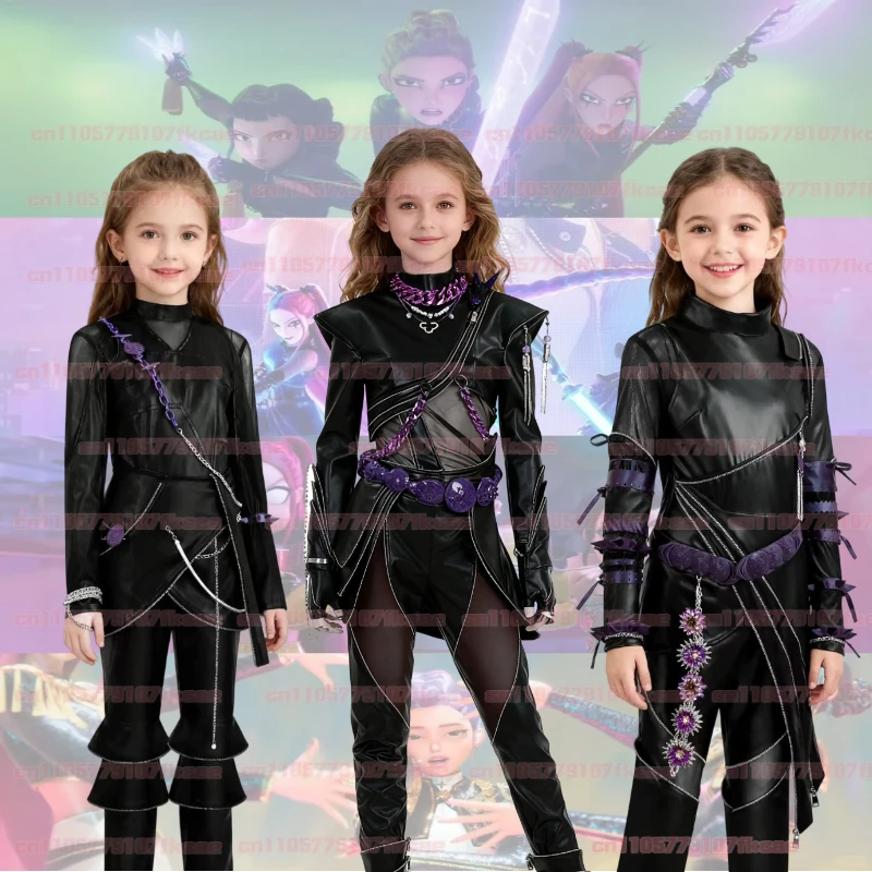 ZOEY 가죽 미라 코스튬 K팝 데몬 헌터즈 루미 코스프레 의상 상의 바지 풀세트 할로윈 소녀 애니메이션 무대 의상 맞춤 제작