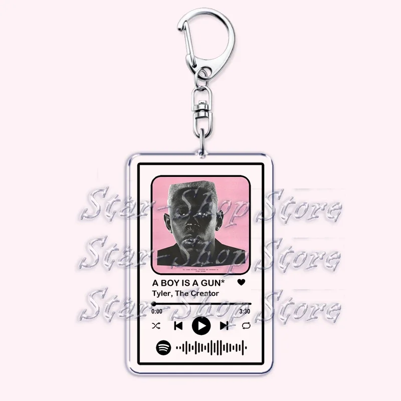 Hot Rapper Songs See You Again Keychain for Women Accessories Bag IGOR Flower Boy Music Album Playlist Keying Jewelry Fans Gifts