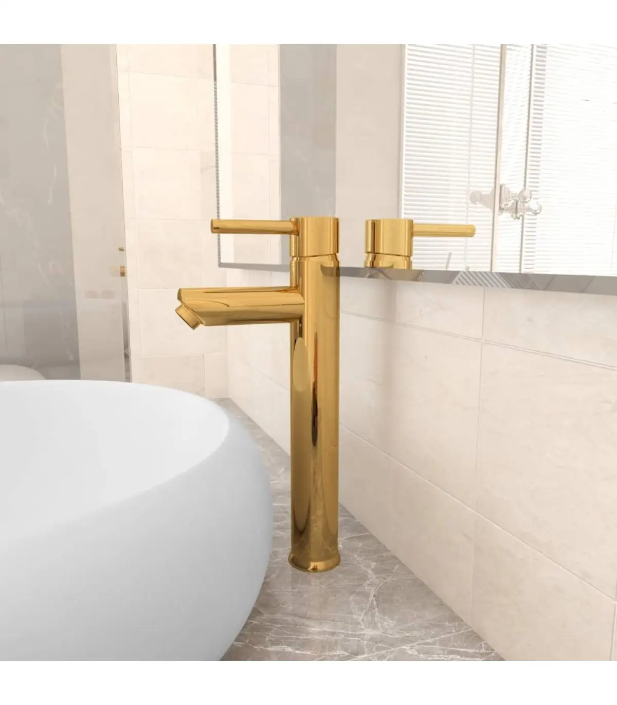 Faucets golden bathroom mixer faucets 12x30 cm