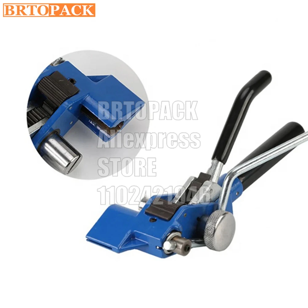 

Stainless Steel Strapping Banding Tool Cable Tie Pliers Gun Ratchet Type Strapping Machine Tightening Tool for Width 4.6-25mm