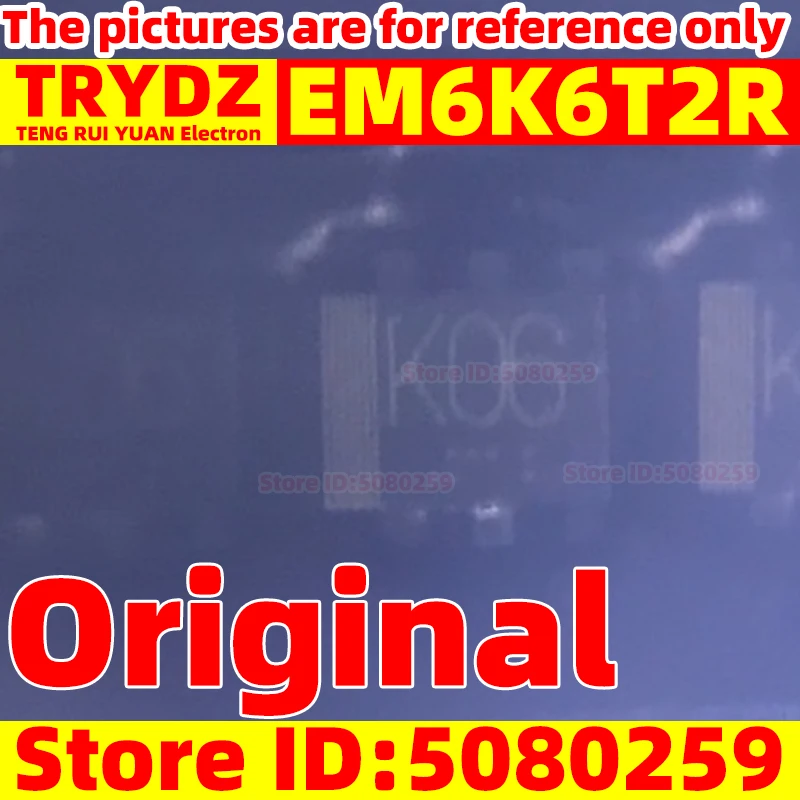 ТРАНЗИСТОР полевой EM6K6T2R EMT6 SOT563, 200 МВт, 20 в, 150 мА