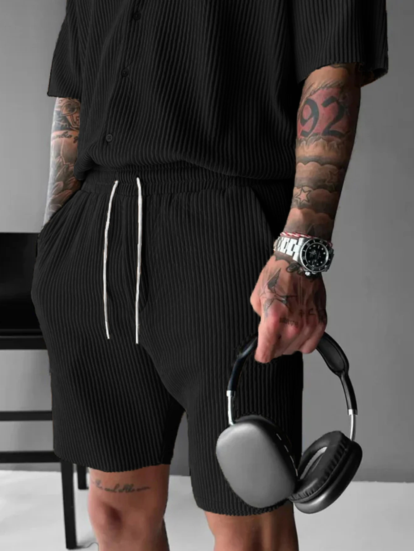 

GELITAYIN Men's Summer Casual Daily Shorts Homme Loose Basketball Shorts Sport Outdoor Fitness Running Sweatpants Male Clothes S