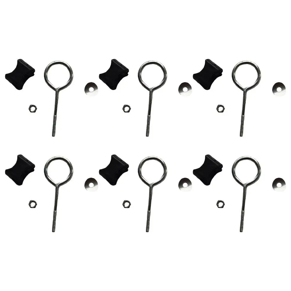 

6pcs Circle Trampoline Screws Durable Galvanized Steel Parts Kit Accessories Children Safety Stable Jumping Portable Replacement