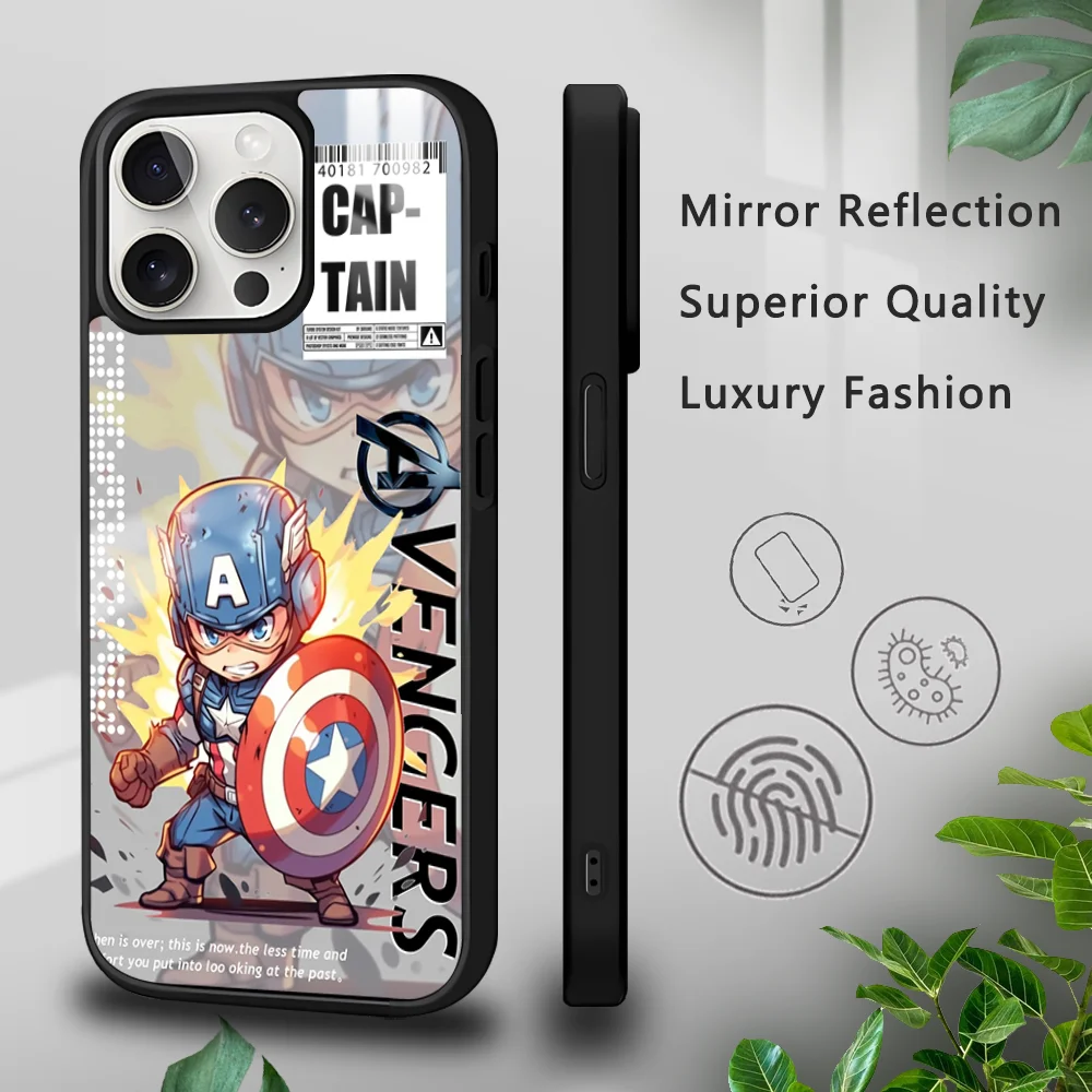 Divertida Funda de teléfono para iPhone, carcasa rígida de Spiderman, Iron Man, 16, 15, 14, 13, 12, 11 Pro, Xs, Max, Mini Plus