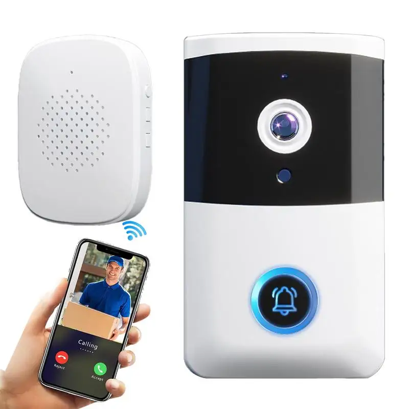 I5 Smart Doorbell Hd Wireless Blutooth WiFi Security Camera Visual Doorbells Anti-theft Support Bidirectional Voice Intercom