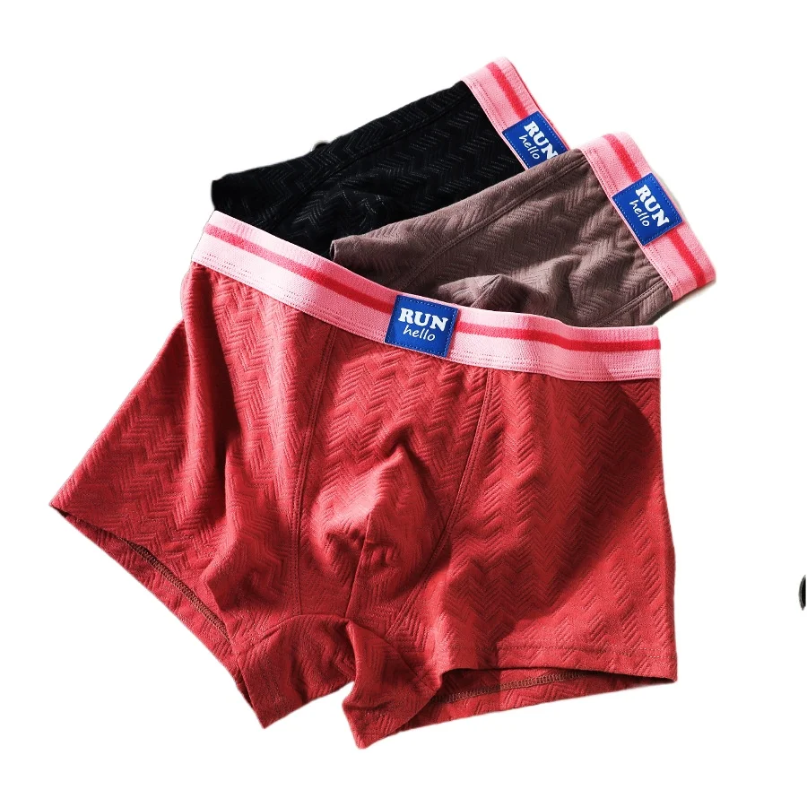 

Новые однотонные мужские трусы-боксеры из хлопка со средней посадкой, большие размеры, дышащие