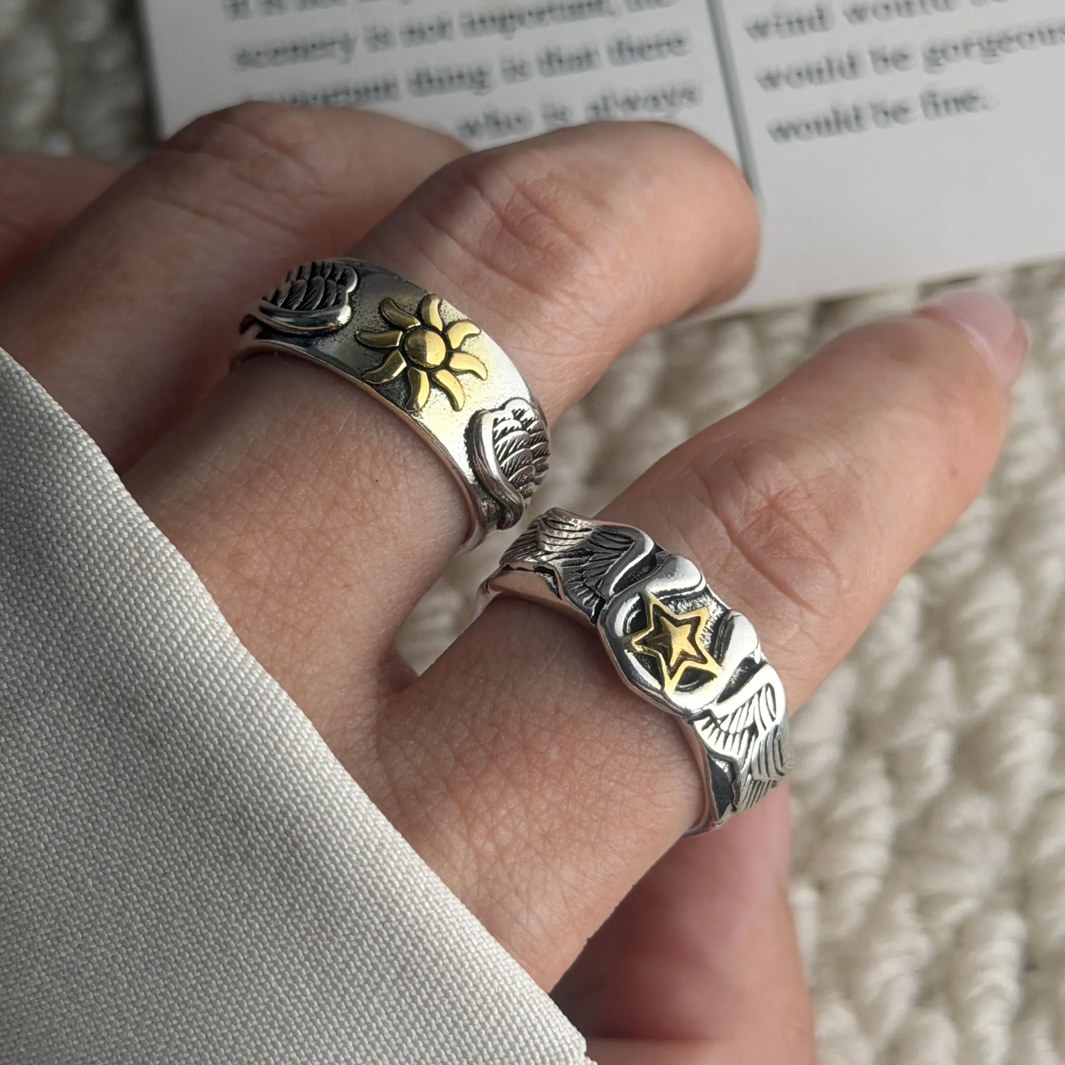 925 Sterling Silver Vintage Handmade Adjustable Ring