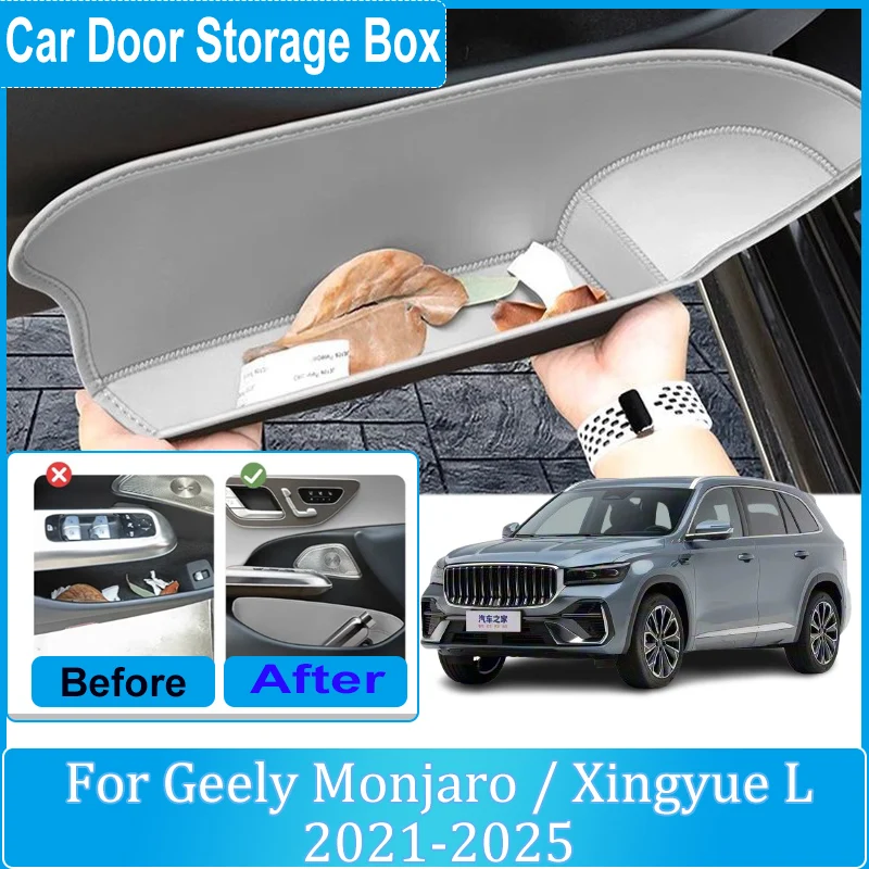 

Car Door Storage Box For Geely Monjaro 2024 Xingyue L 2021-2025 Protective Door Slot Storage Pocket Organizer Boxes Accessories