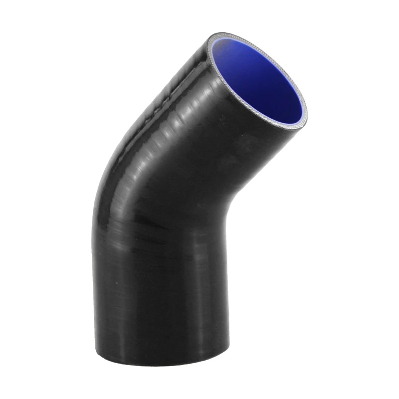 Universal 3-Ply 45 Degree Elbow Coupler Silicone Hose ID 63mm to 70mm 2.5in to 2.75in