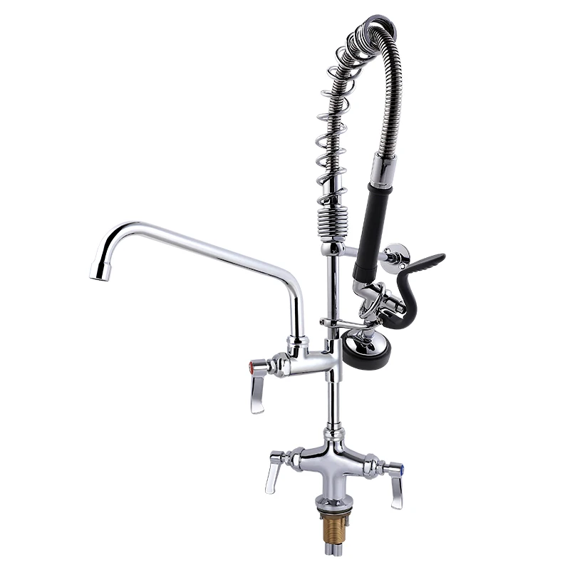 

Mini Type Restaurant Public Use High Pressure S.S Spring Commercial Pre-Rinse Kitchen Pot Filler Faucet For Kitchen Dishwasher