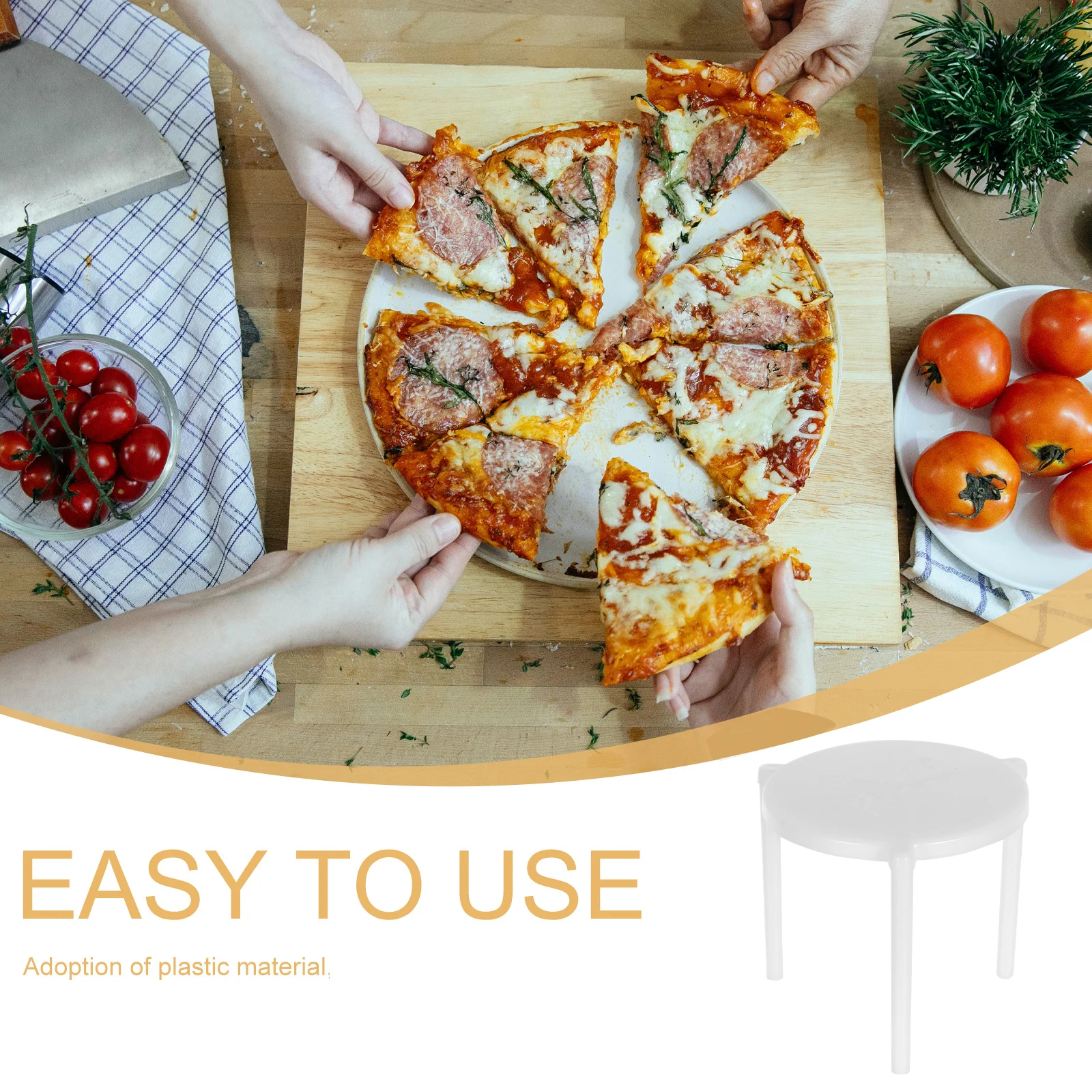 

300pcs Pizza Stand Tripod White Catering Box Support Rack Takeaway Supply Stackable Restaurant Kitchen Barware Anti-collapse