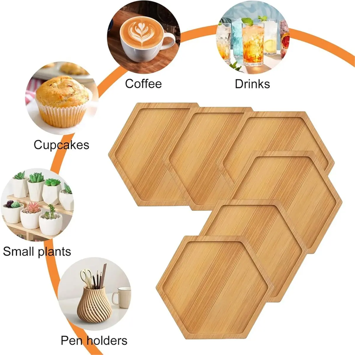 12 Pcs Bamboo Mosaic Coasters, Bamboo Coasters,Empty Base Trays for Crafts, Saucers Bamboo, Drinking Cup Coasters