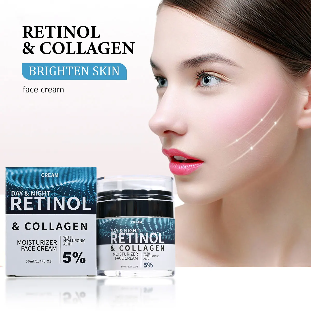 

50g Retinol Whitening face cream Day Night Cream Nicotinamide Moisturizing Body cream