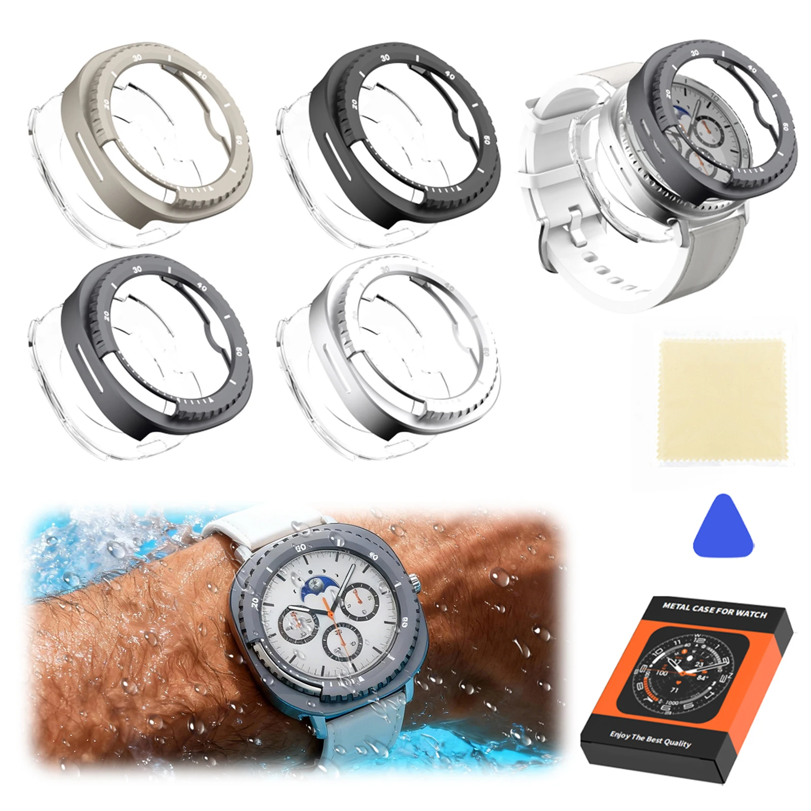 

Для Galaxy Watch8 Classic 46 мм защитный корпус для часов износостойкая защитная жесткая рамка полые корпуса аксессуары для умных часов