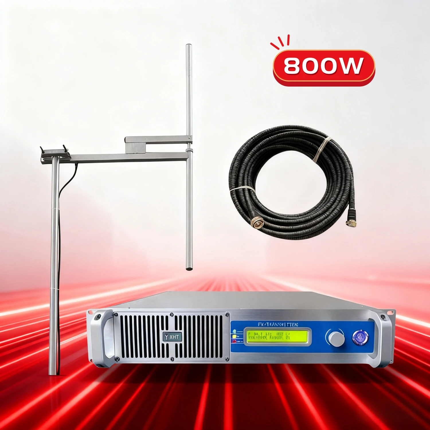 طقم إرسال FM YXHT-800W مدعوم بقدرة 110 فولت و220 فولت، متين وعالي الجودة، مدخل MPX للمجتمع والحرم الجامعي وردهة الفندق #1