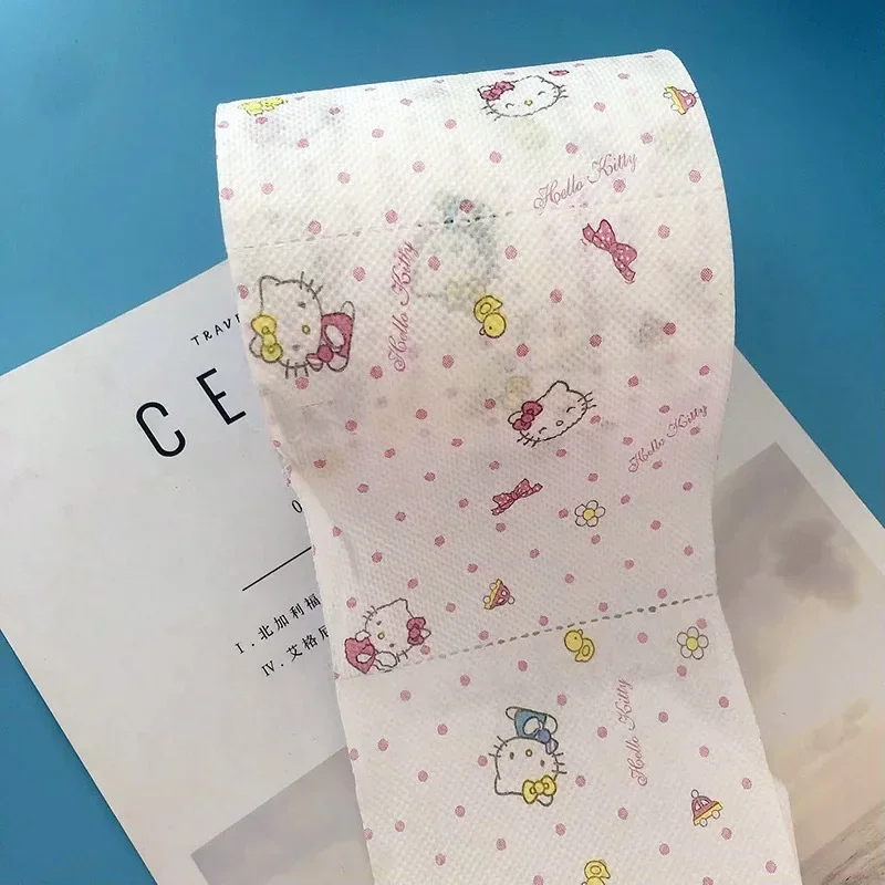 Sanrio Hello Kitty Toilet Paper Cartoon KT Cat Prints Student Cute Home Bathroom Toilet Paper Roll Tissue Rolling Paper Gifts