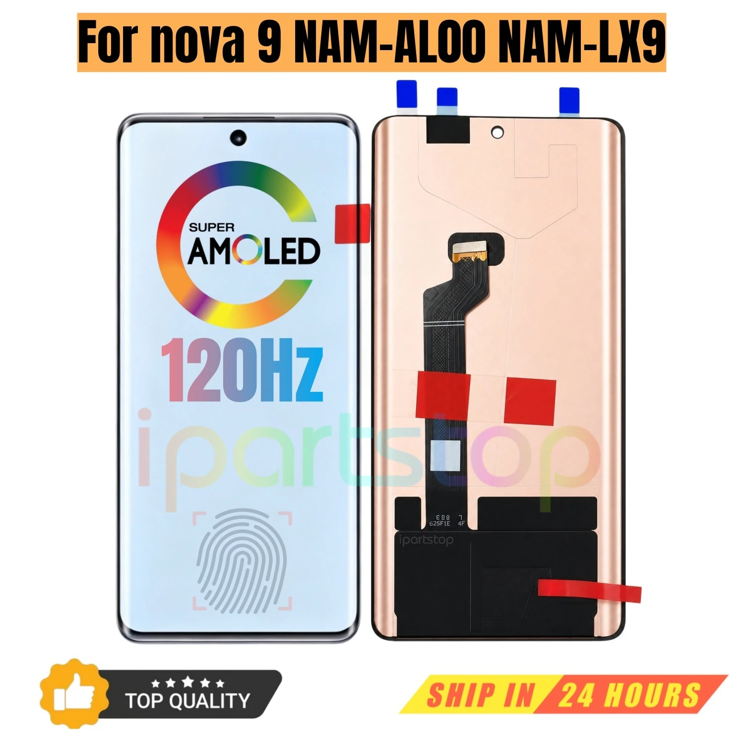 iparts-replacement-new-display-for-huawei-nova-9-nam-al00-nam-lx9-120hz-oled-touch-screen-with-frame-assembly-oem-all-functions