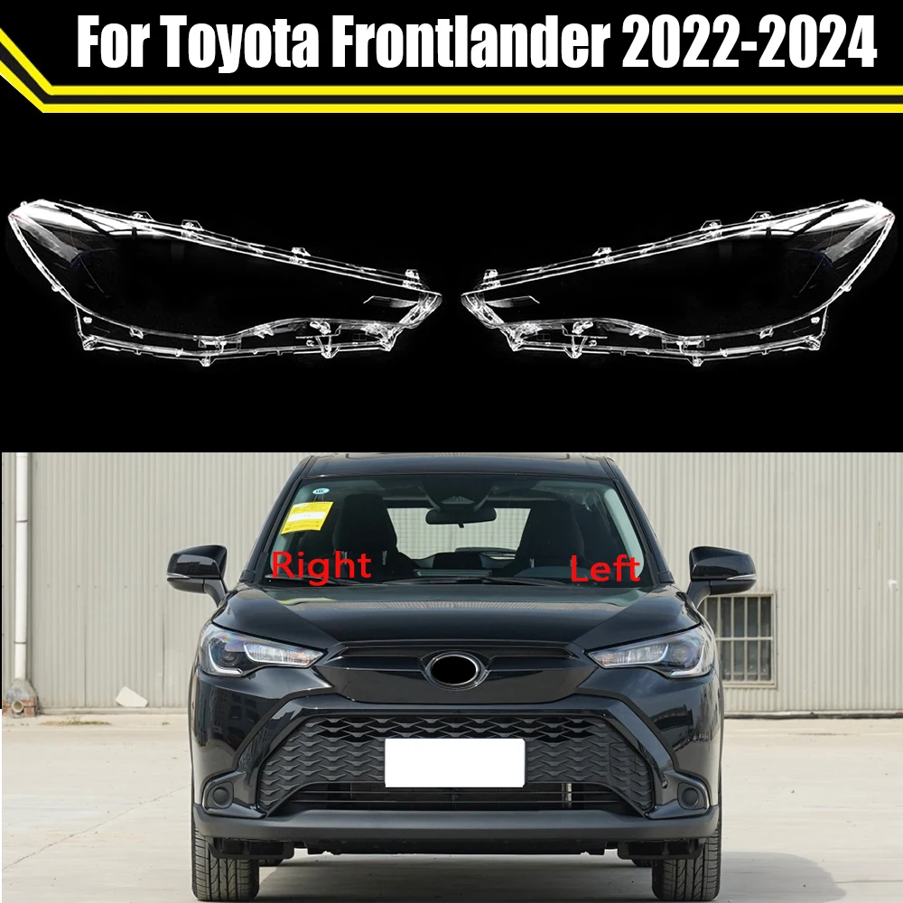Car Headlight Cover Lens Glass Shell Front Headlamp Transparent Lampshade Auto Light Lamp For Toyota Frontlander 2022 2023 2024