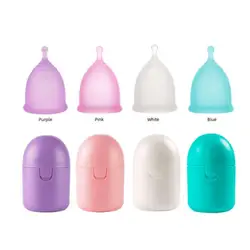 Portable Menstrual Cup Medical Silicone Leak-proof Lady Women Menstrual Period Cup With Storage Case Feminine Hygiene Product