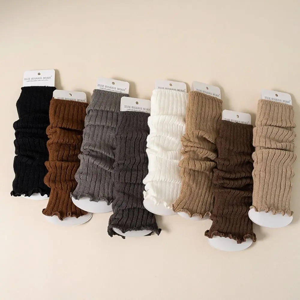 JK Children's Leg Warmers Harajuku Balletcore Knitted Leg Cover Long Stockings Pile Socks Ballet Guards Socks Children's