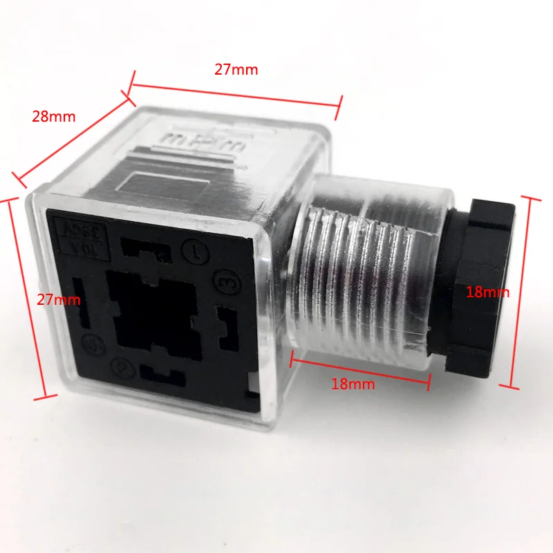 

Hydraulic solenoid valve plug with lamp plugsolenoid junction box solenoid coil connector