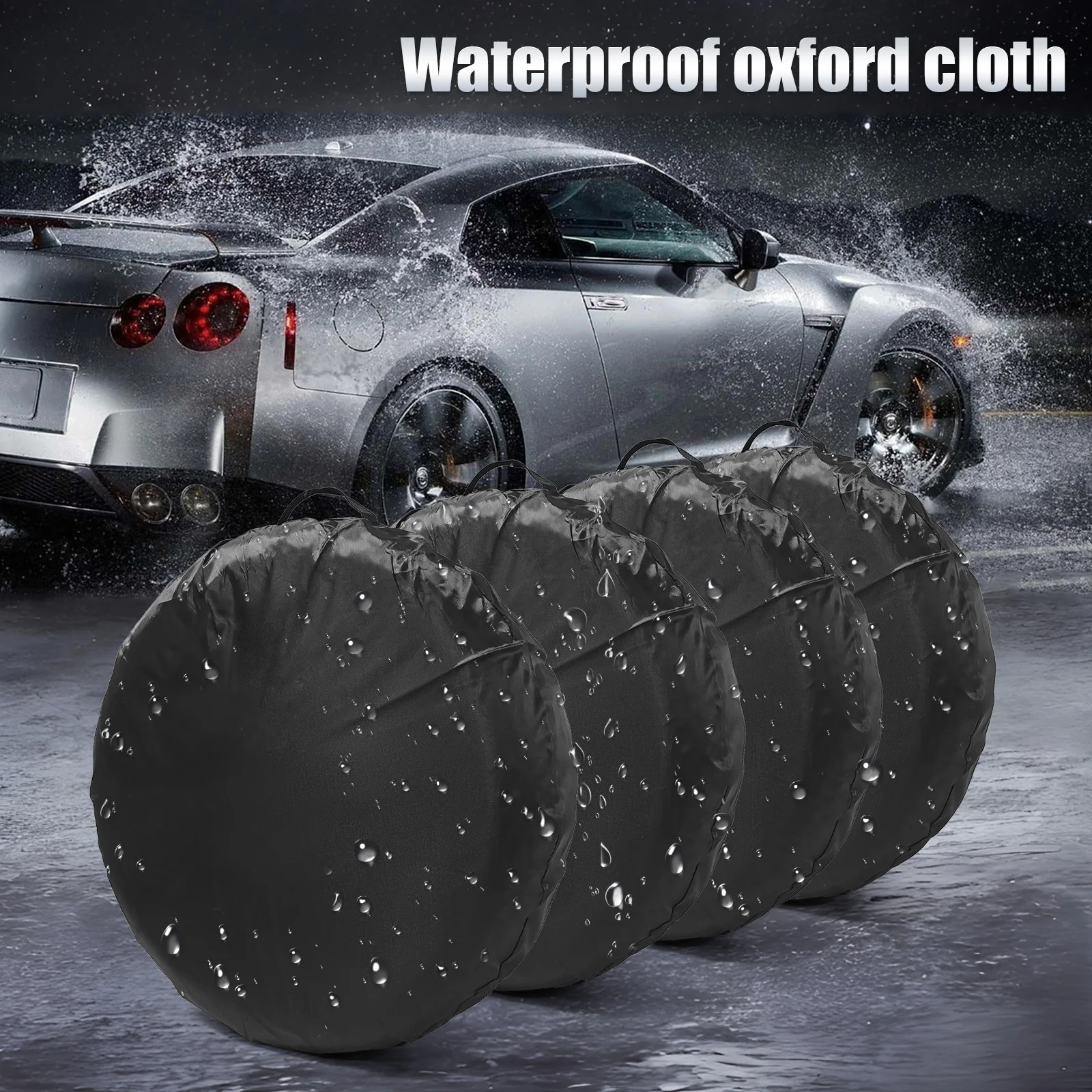 1/2/4PCS Polyester Car Auto Wheel Tire Cover Protector Car Spare Tire Cover Tyre Wheel Covers For Vehicles Dustproof Tire Bags