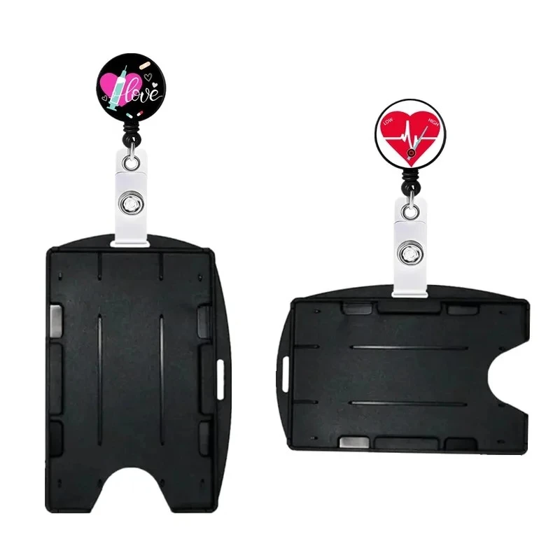 

Metal Plastic Working Permit Case Badge Holder Reel for Staff Workers Exhibition ID Tag Name Card Cover Case Clip Badge Reels