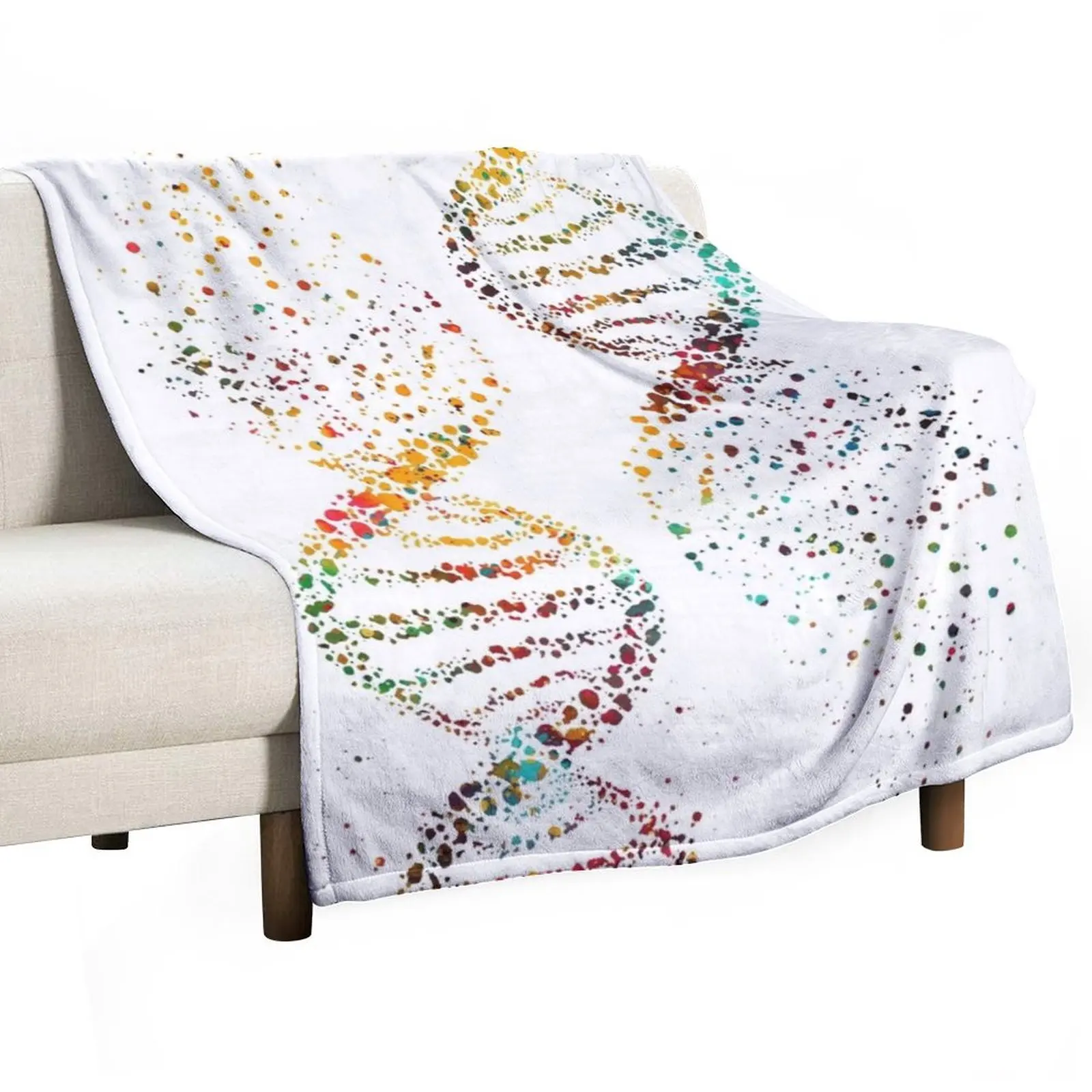 

DNA, Watercolor Art,Dna double helix genetic Throw Blanket cosplay anime Plaid Luxury Throw Blankets