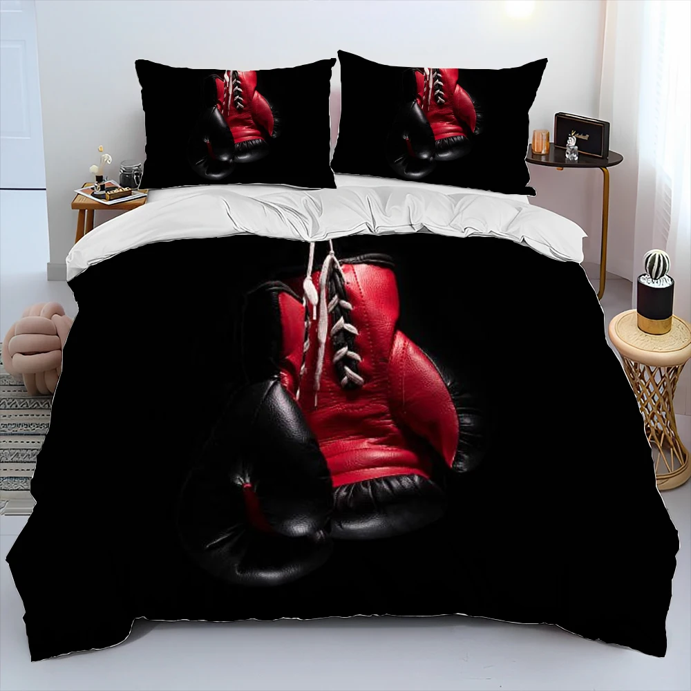 Set Biancheria Da Letto Super King Con Panda Rosso 3D – Copripiumino 260x220 Cm, 2 Federe, Microfibra Morbida, Cerniera