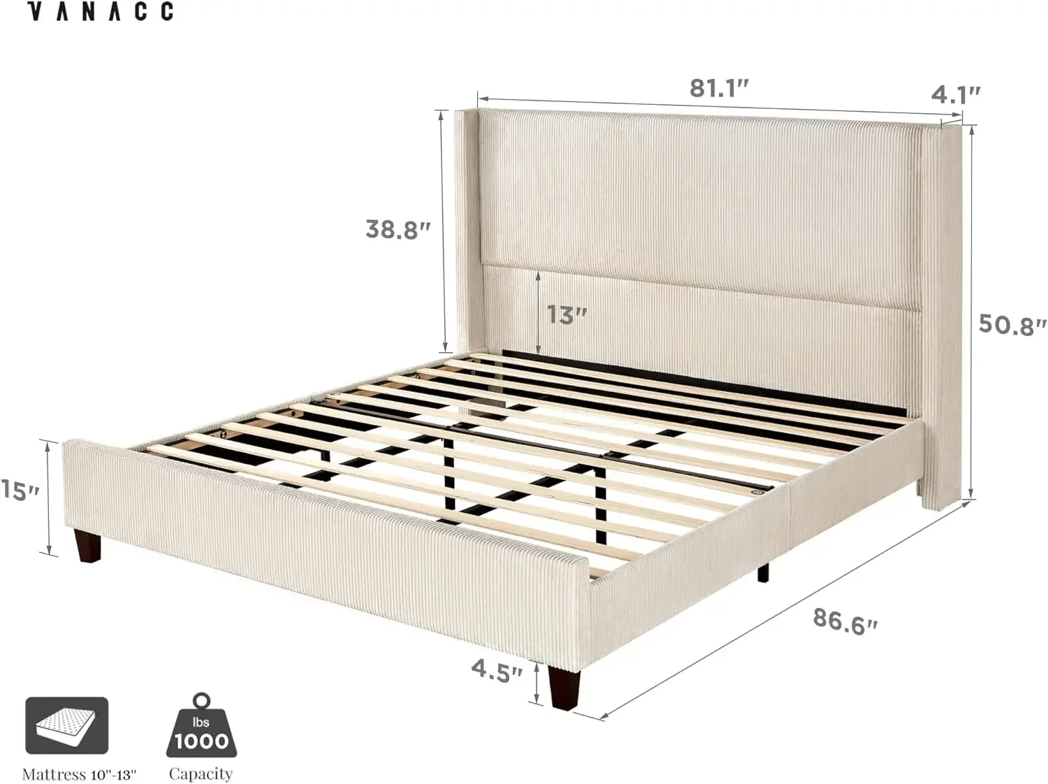 Platform Bed Frame, 50.8