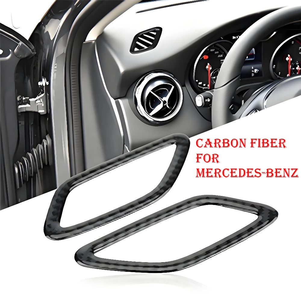 

Dashboard Air Vent Outlet Frame Cover Trim Carbon Fiber Sticker For Mercedes-Benz A-Class W176 GLA CLA X156 C117 Car Accessories
