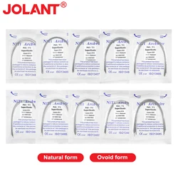 JOLANT 10pcs Dental Orthodontic Wire NITI Round/Rectangular Wire Ovoid/Natural Form Dentist Material Dental Arch Upper Lower