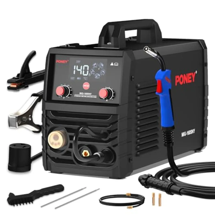 

Сварочный аппарат MIG 140А, 110В/220В - 5-в-1: MIG/MAG/FLUX/TIG LIFT/MMA, с синергетическим управлением, инвертор IGBT