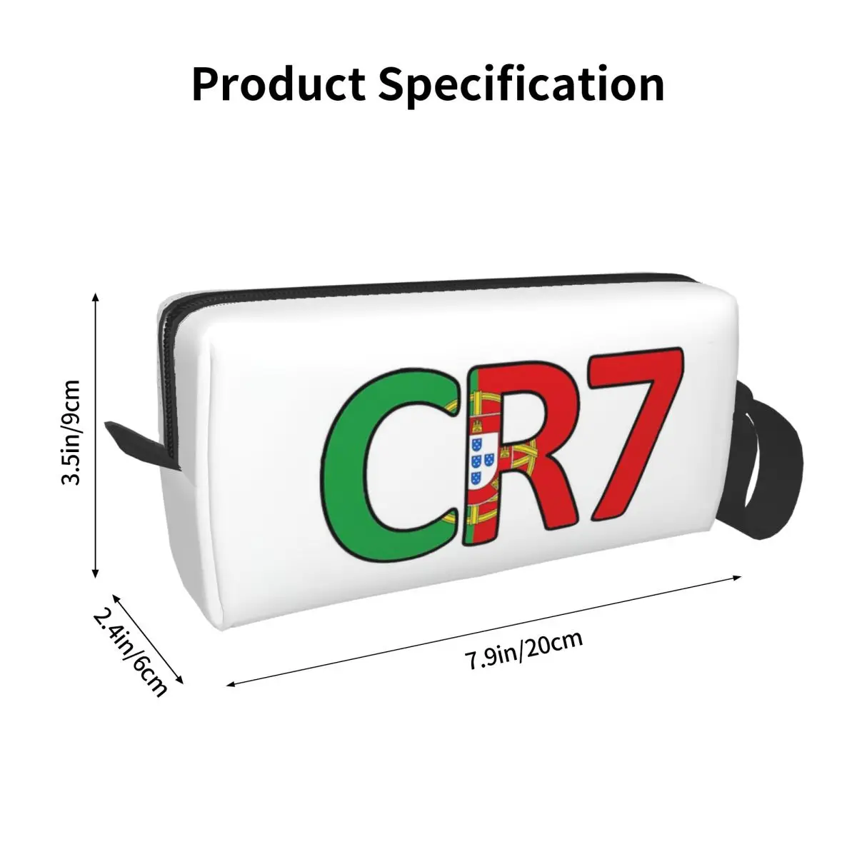 CR7 - Cristiano Ronaldo 7 Makeup Bag Cosmetic Organizer Storage Dopp Kit Toiletry Cosmetic Bag for Women Beauty Pencil Case