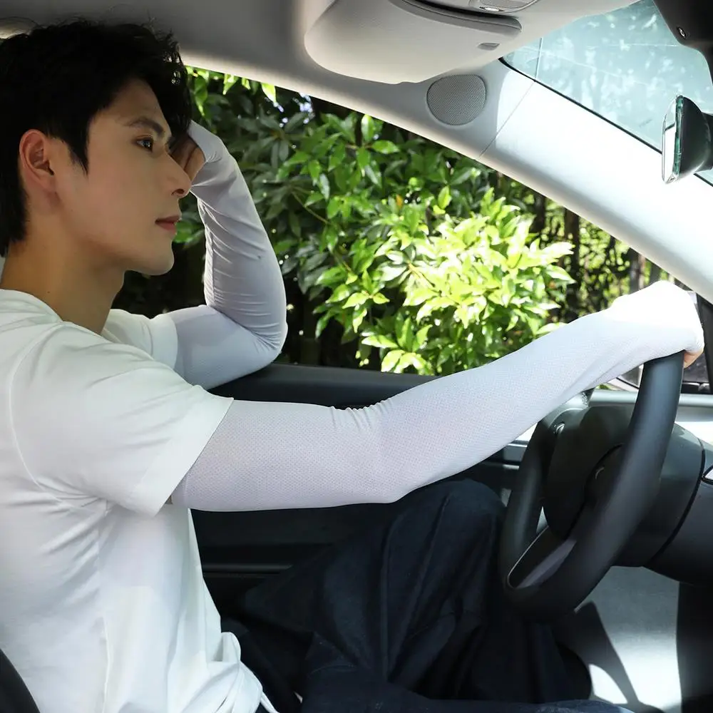 Summer Ice Sleeve Loose Driving Sunshade Elbow Gloves Sun Protection Men's Ice Silk Sleeve Women's Thin Cycling Lengthening